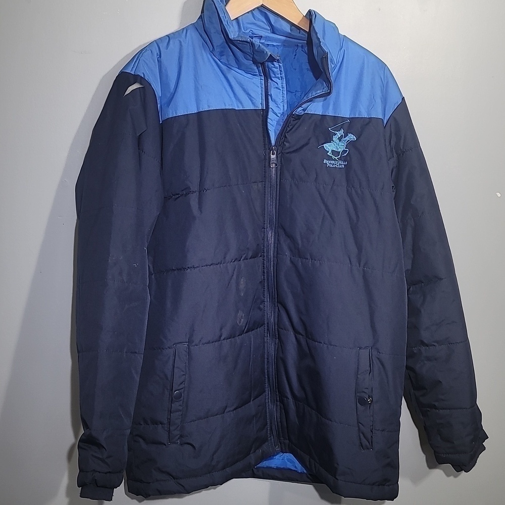 BEVERLY Hills Polo Club Navy Blue Winter Coat